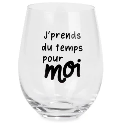 Products With Text*Attitudes Import 2 Wine Glass Without Stem - J'Prends Du Temps